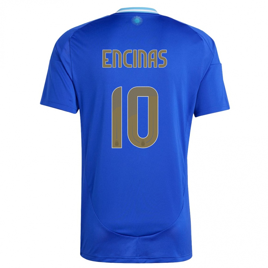 Kids Football Argentina Axel Encinas #10 Blue Away Jersey 24-26 T-Shirt Za