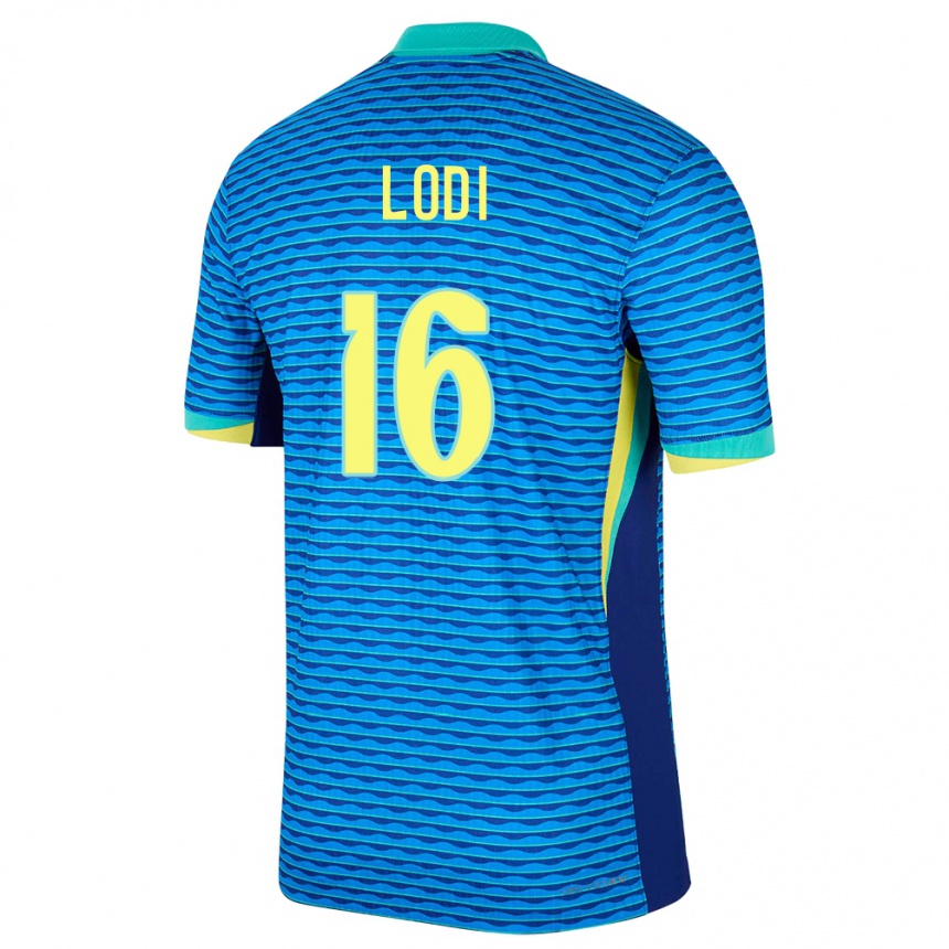 Kids Football Brazil Renan Lodi #16 Blue Away Jersey 24-26 T-Shirt Za