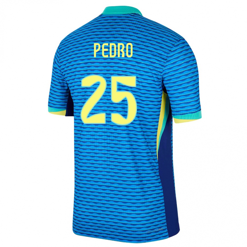 Kids Football Brazil Pedro #25 Blue Away Jersey 24-26 T-Shirt Za