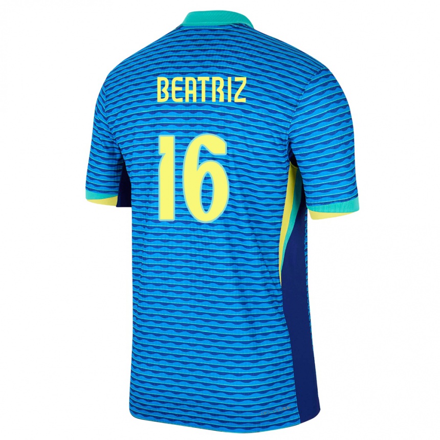 Kids Football Brazil Beatriz #16 Blue Away Jersey 24-26 T-Shirt Za