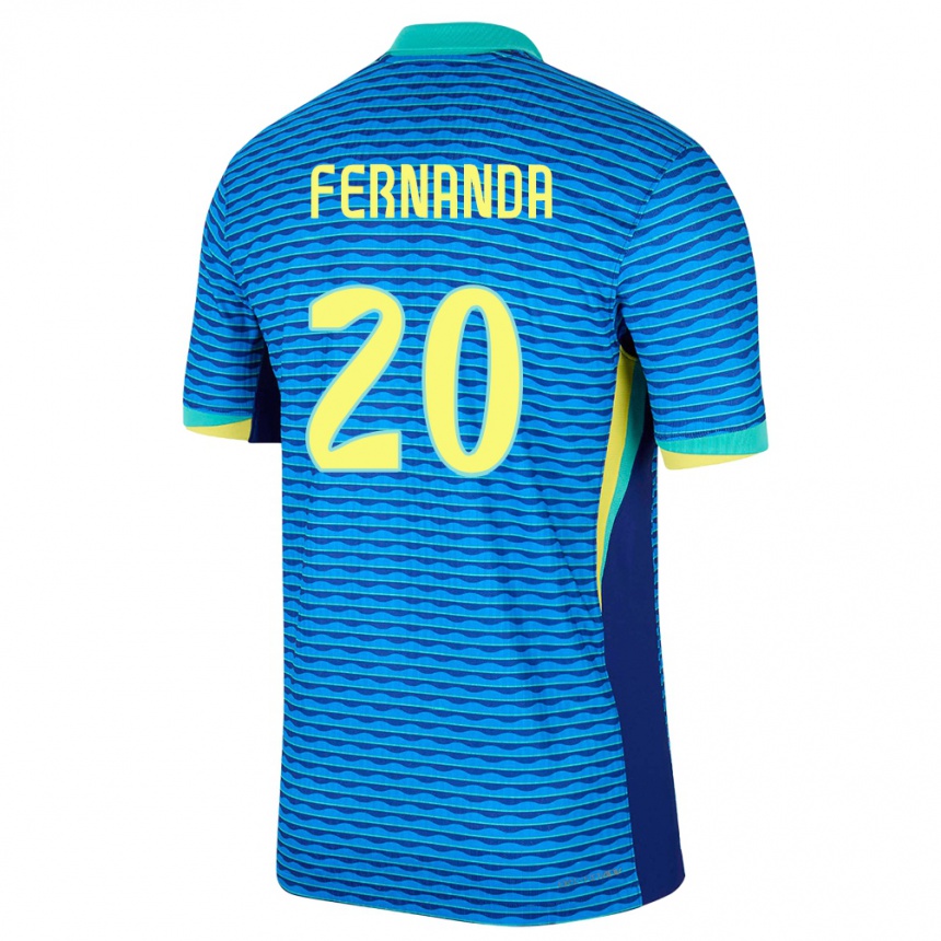 Kids Football Brazil Fernanda Palermo #20 Blue Away Jersey 24-26 T-Shirt Za