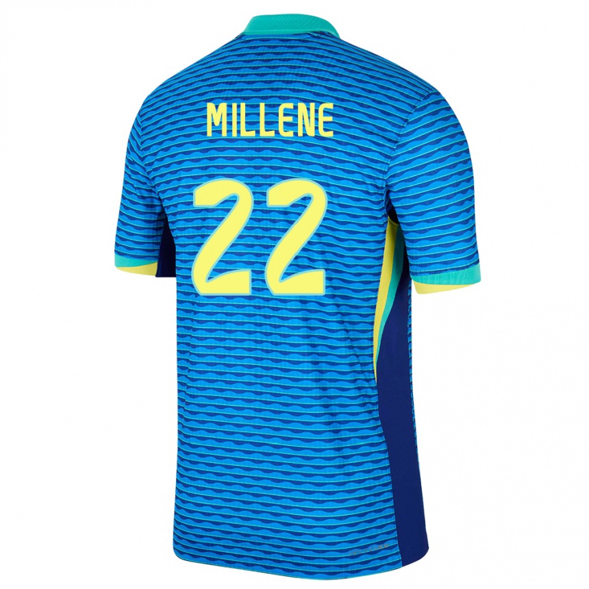 Kids Football Brazil Millene #22 Blue Away Jersey 24-26 T-Shirt Za