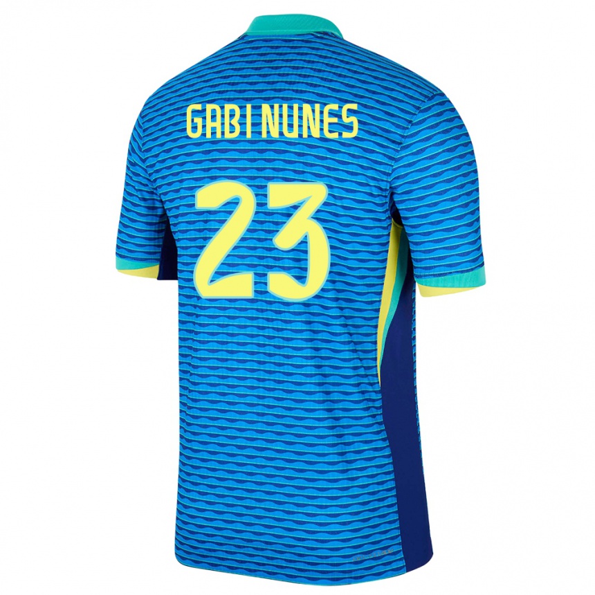 Kids Football Brazil Gabi Nunes #23 Blue Away Jersey 24-26 T-Shirt Za