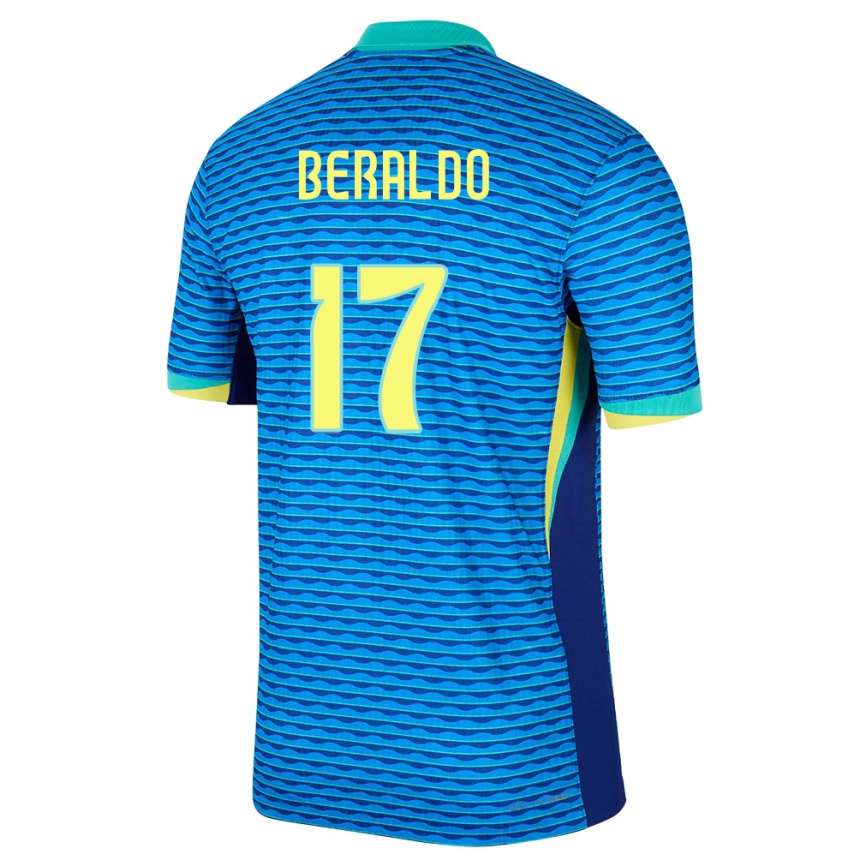 Kids Football Brazil Lucas Beraldo #17 Blue Away Jersey 24-26 T-Shirt Za