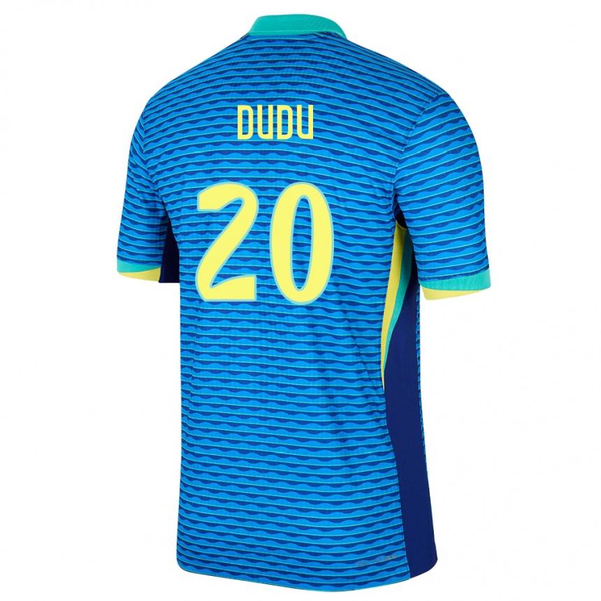 Kids Football Brazil Dudu #20 Blue Away Jersey 24-26 T-Shirt Za