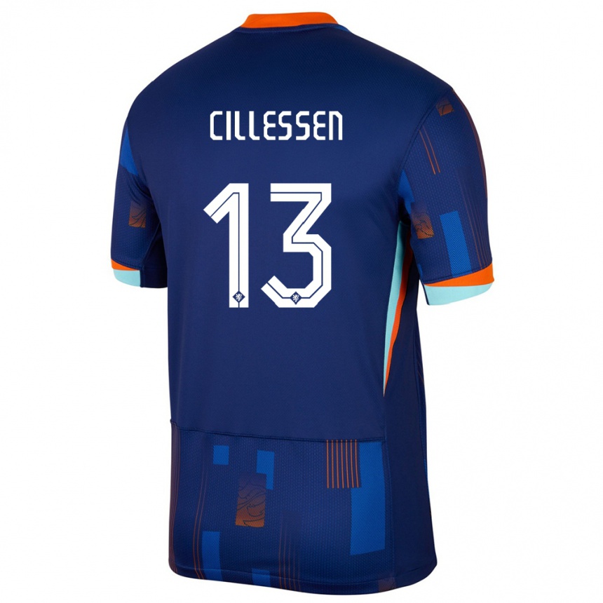 Kids Football Netherlands Jasper Cillessen #13 Blue Away Jersey 24-26 T-Shirt Za