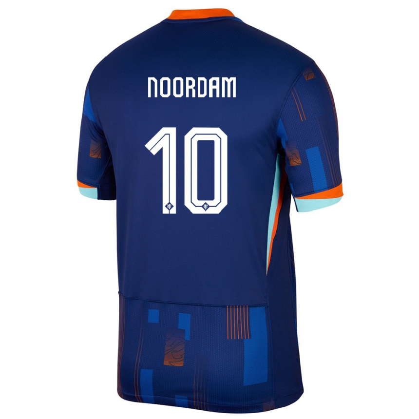 Kids Football Netherlands Nadine Noordam #10 Blue Away Jersey 24-26 T-Shirt Za