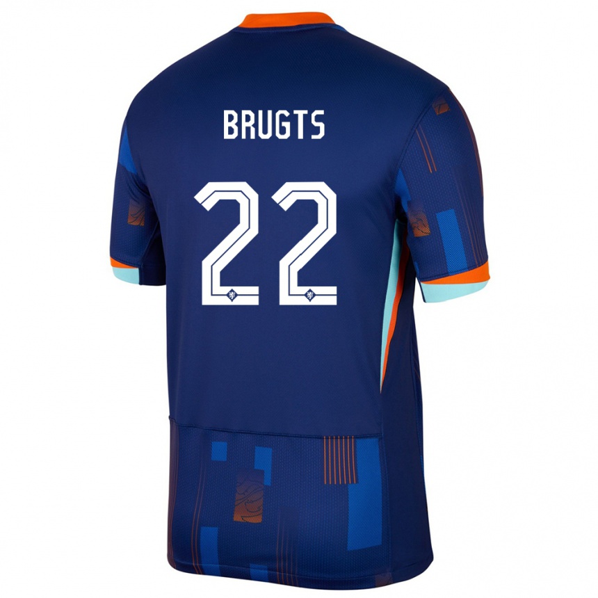 Kids Football Netherlands Esmee Brugts #22 Blue Away Jersey 24-26 T-Shirt Za