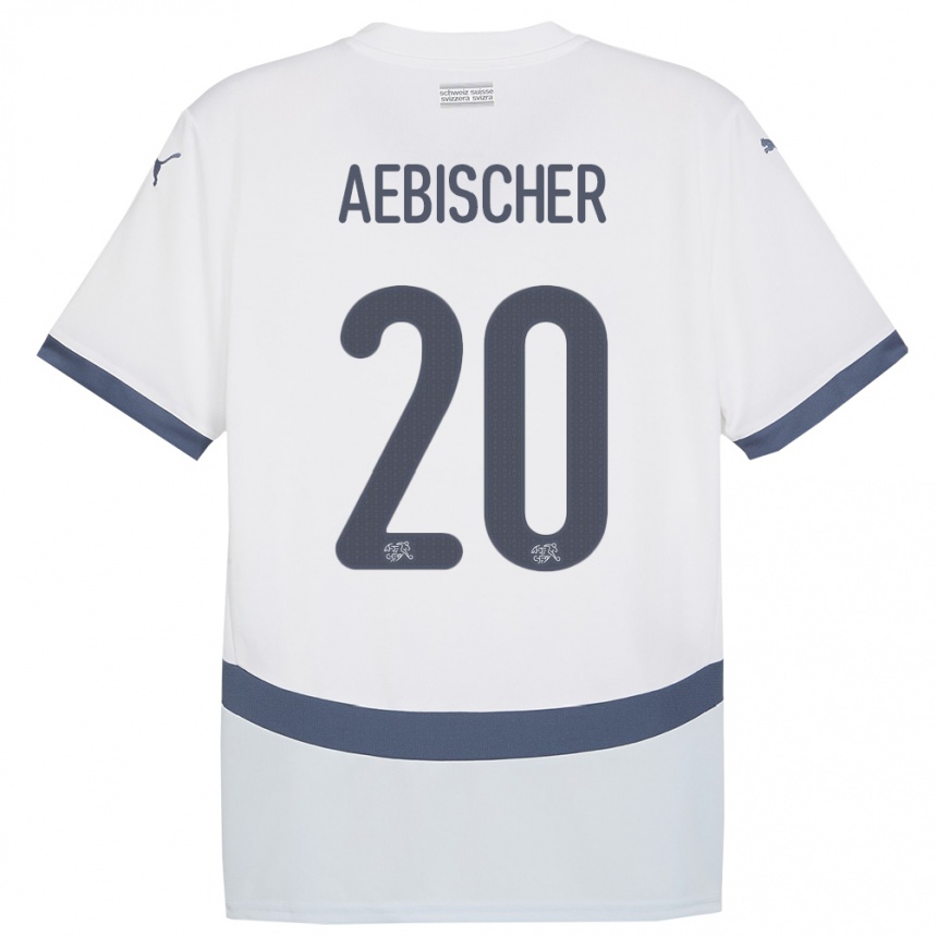 Kids Football Switzerland Michel Aebischer #20 White Away Jersey 24-26 T-Shirt Za