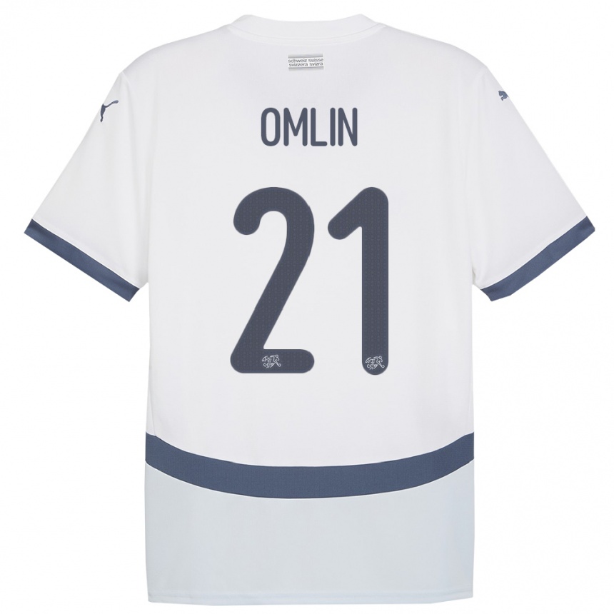 Kids Football Switzerland Jonas Omlin #21 White Away Jersey 24-26 T-Shirt Za