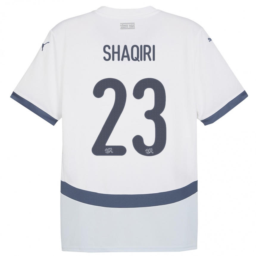 Kids Football Switzerland Xherdan Shaqiri #23 White Away Jersey 24-26 T-Shirt Za