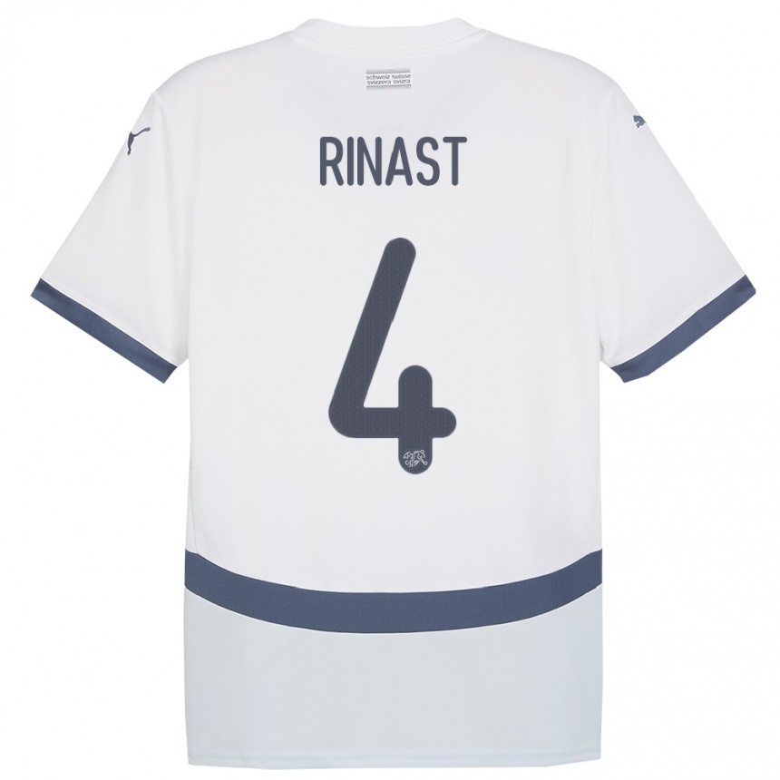 Kids Football Switzerland Rachel Rinast #4 White Away Jersey 24-26 T-Shirt Za