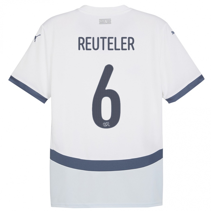 Kids Football Switzerland Geraldine Reuteler #6 White Away Jersey 24-26 T-Shirt Za