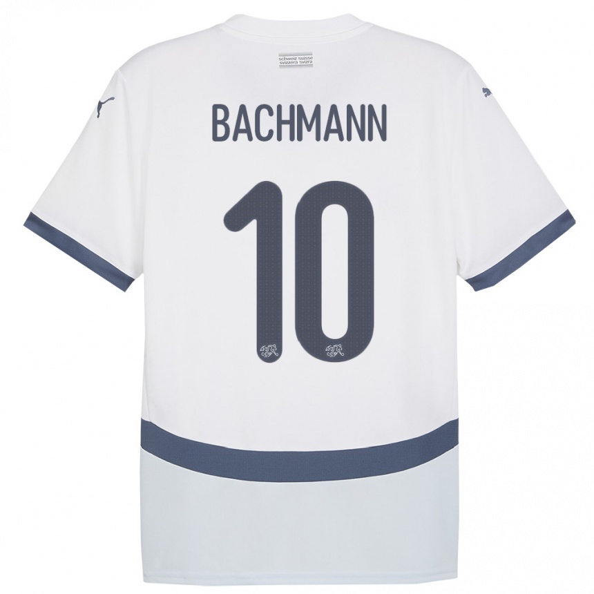 Kids Football Switzerland Ramona Bachmann #10 White Away Jersey 24-26 T-Shirt Za