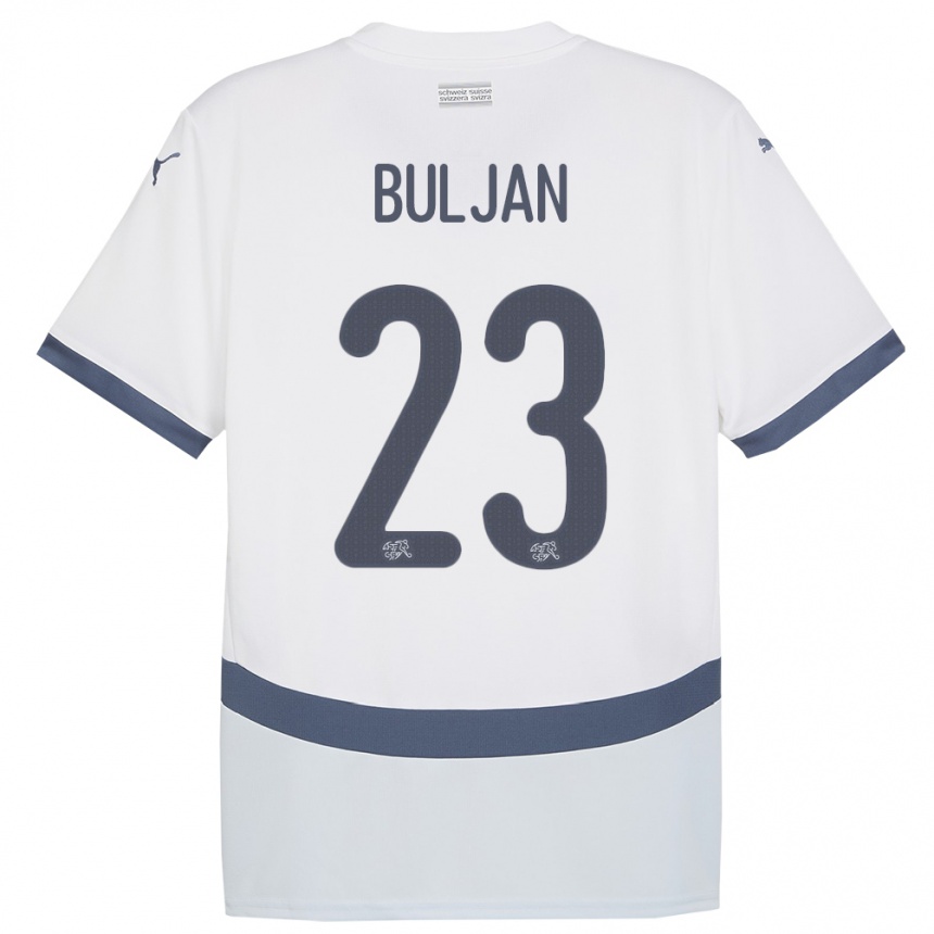 Kids Football Switzerland Leo Buljan #23 White Away Jersey 24-26 T-Shirt Za