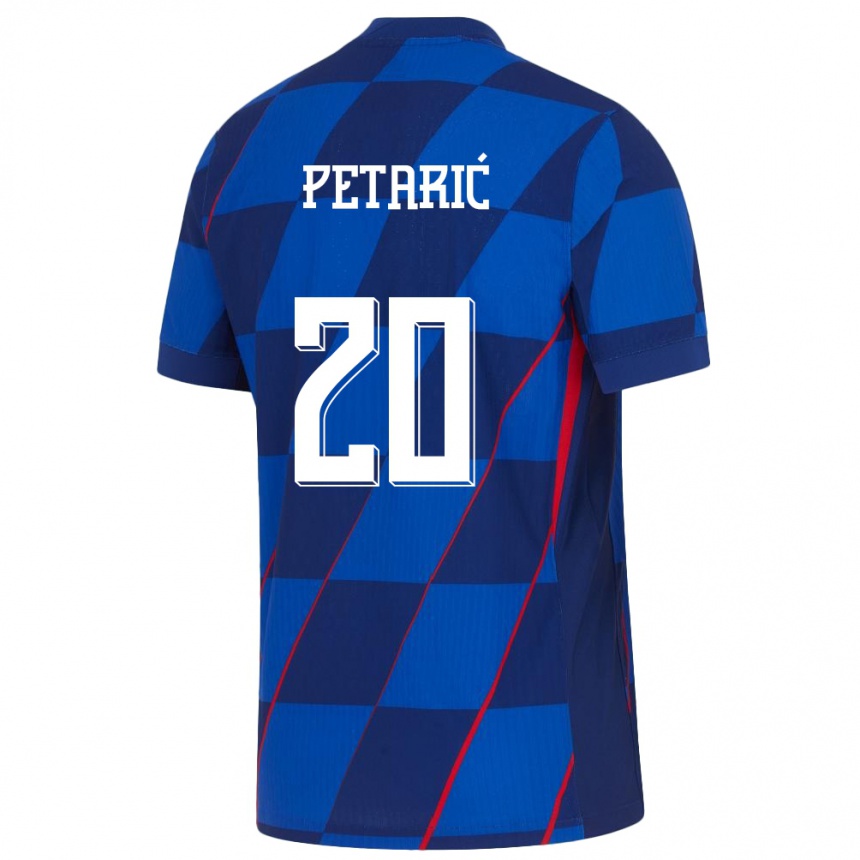 Kids Football Croatia Nika Petaric #20 Blue Away Jersey 24-26 T-Shirt Za