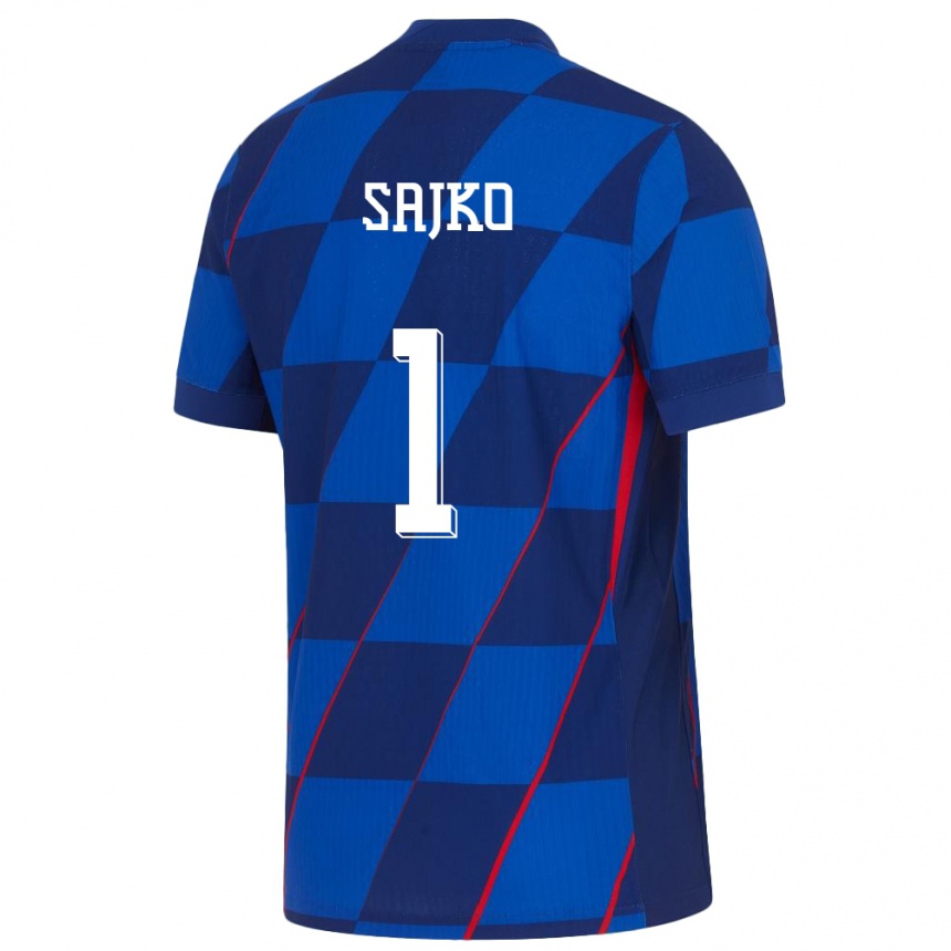 Kids Football Croatia Tin Sajko #1 Blue Away Jersey 24-26 T-Shirt Za