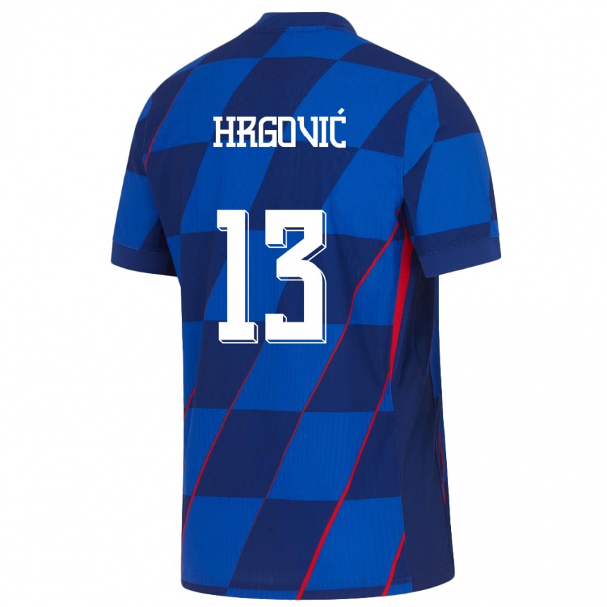 Kids Football Croatia Simun Hrgovic #13 Blue Away Jersey 24-26 T-Shirt Za