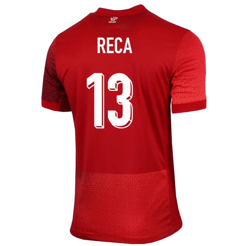 Kids Football Poland Arkadiusz Reca #13 Red Away Jersey 24-26 T-Shirt Za