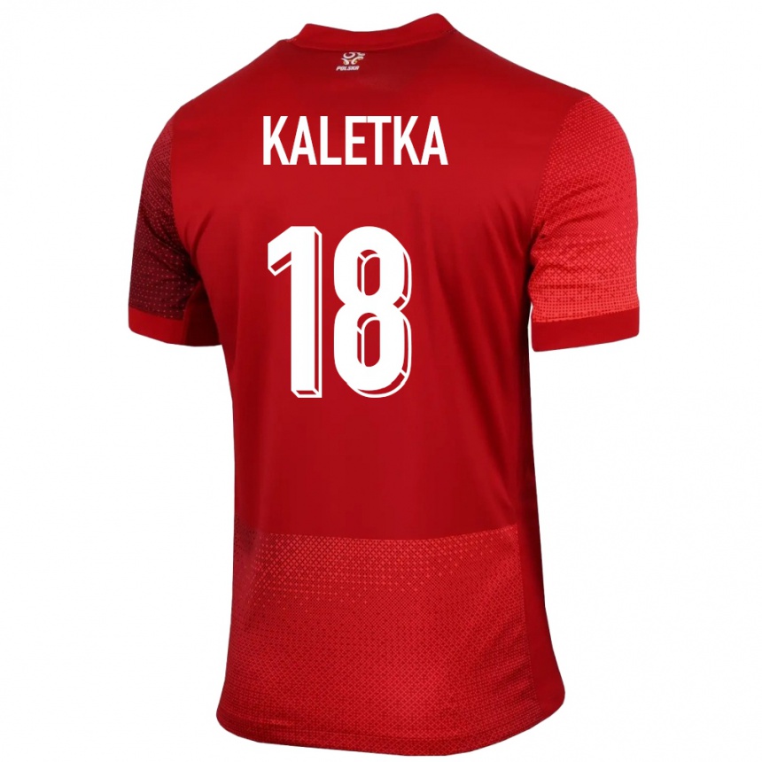 Kids Football Poland Nikol Kaletka #18 Red Away Jersey 24-26 T-Shirt Za