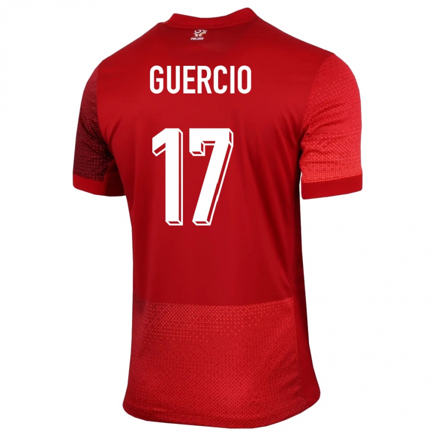 Kids Football Poland Tomasso Guercio #17 Red Away Jersey 24-26 T-Shirt Za