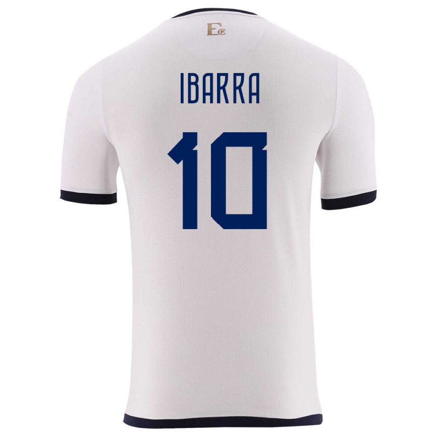 Kids Football Ecuador Romario Ibarra #10 White Away Jersey 24-26 T-Shirt Za