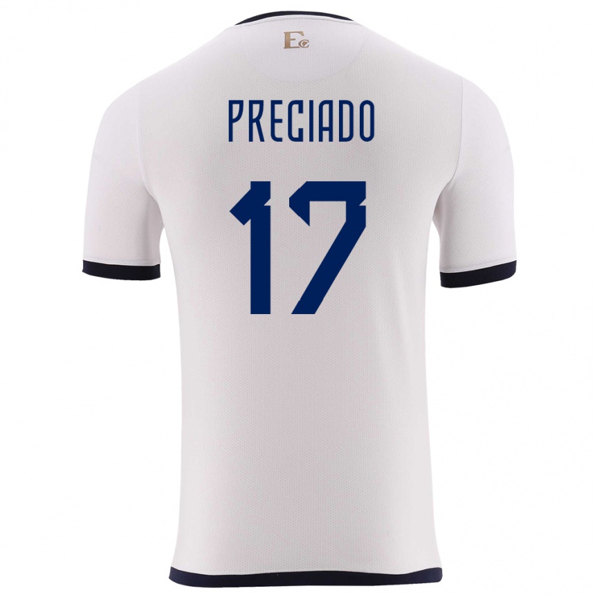 Kids Football Ecuador Angelo Preciado #17 White Away Jersey 24-26 T-Shirt Za