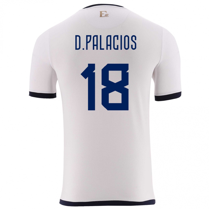 Kids Football Ecuador Diego Palacios #18 White Away Jersey 24-26 T-Shirt Za