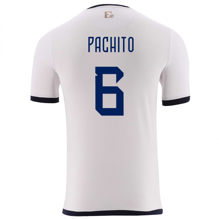 Kids Football Ecuador Angelica Pachito #6 White Away Jersey 24-26 T-Shirt Za