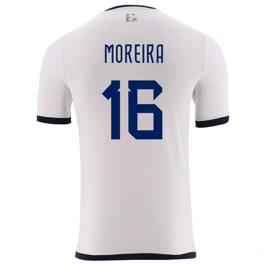 Kids Football Ecuador Ligia Moreira #16 White Away Jersey 24-26 T-Shirt Za