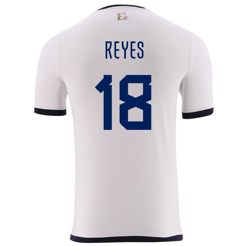 Kids Football Ecuador Ashley Reyes #18 White Away Jersey 24-26 T-Shirt Za