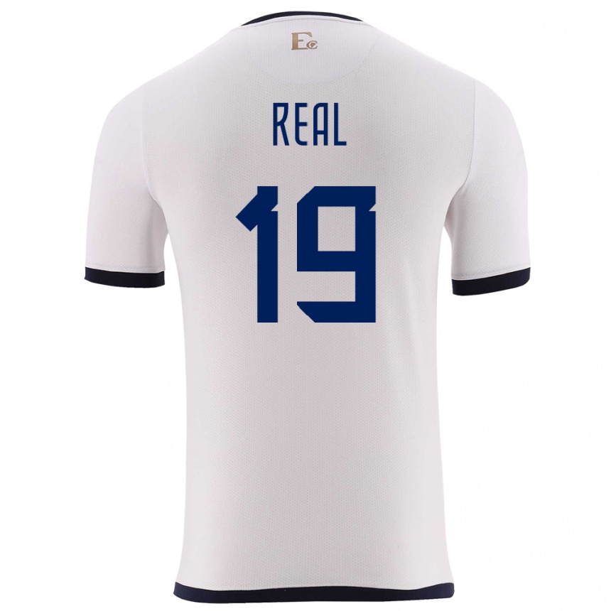 Kids Football Ecuador Kerlly Real #19 White Away Jersey 24-26 T-Shirt Za