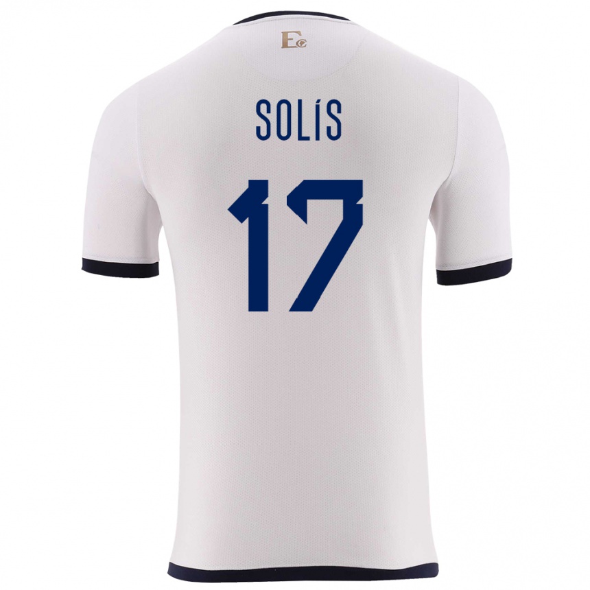 Kids Football Ecuador Mathias Solis #17 White Away Jersey 24-26 T-Shirt Za