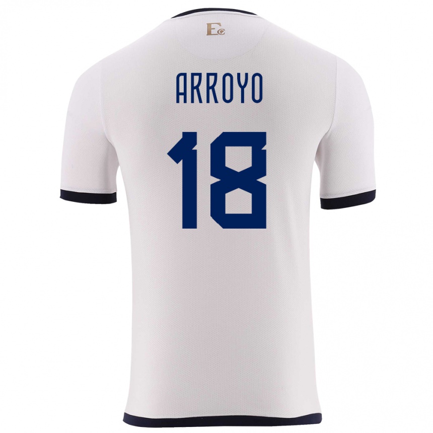 Kids Football Ecuador Jean Arroyo #18 White Away Jersey 24-26 T-Shirt Za