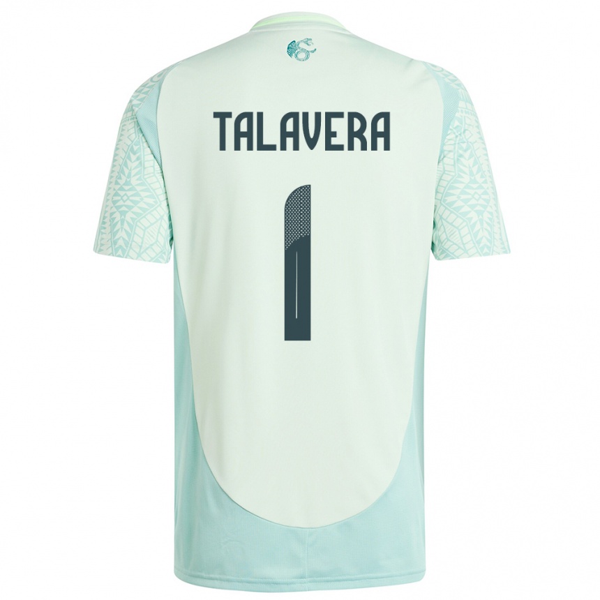 Kids Football Mexico Alfredo Talavera #1 Linen Green Away Jersey 24-26 T-Shirt Za