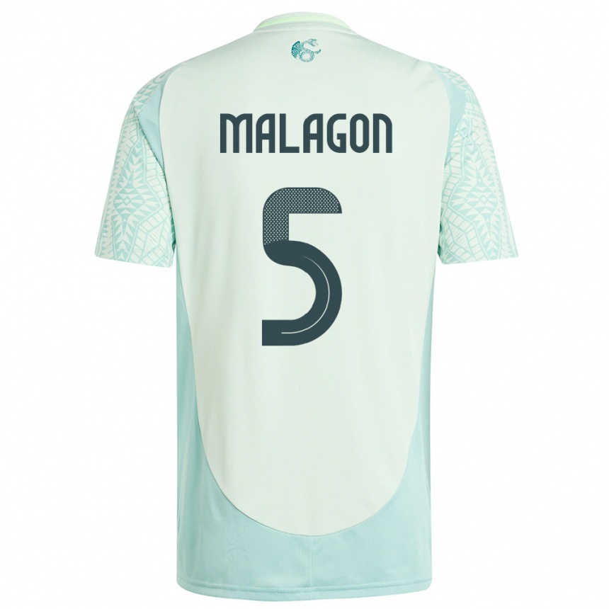 Kids Football Mexico Luis Malagon #5 Linen Green Away Jersey 24-26 T-Shirt Za