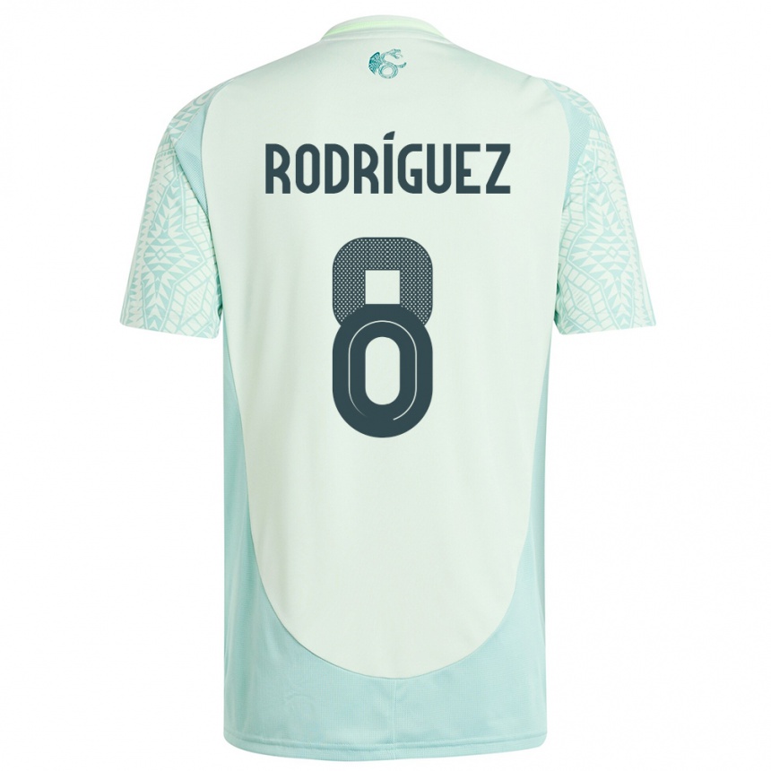 Kids Football Mexico Carlos Rodriguez #8 Linen Green Away Jersey 24-26 T-Shirt Za