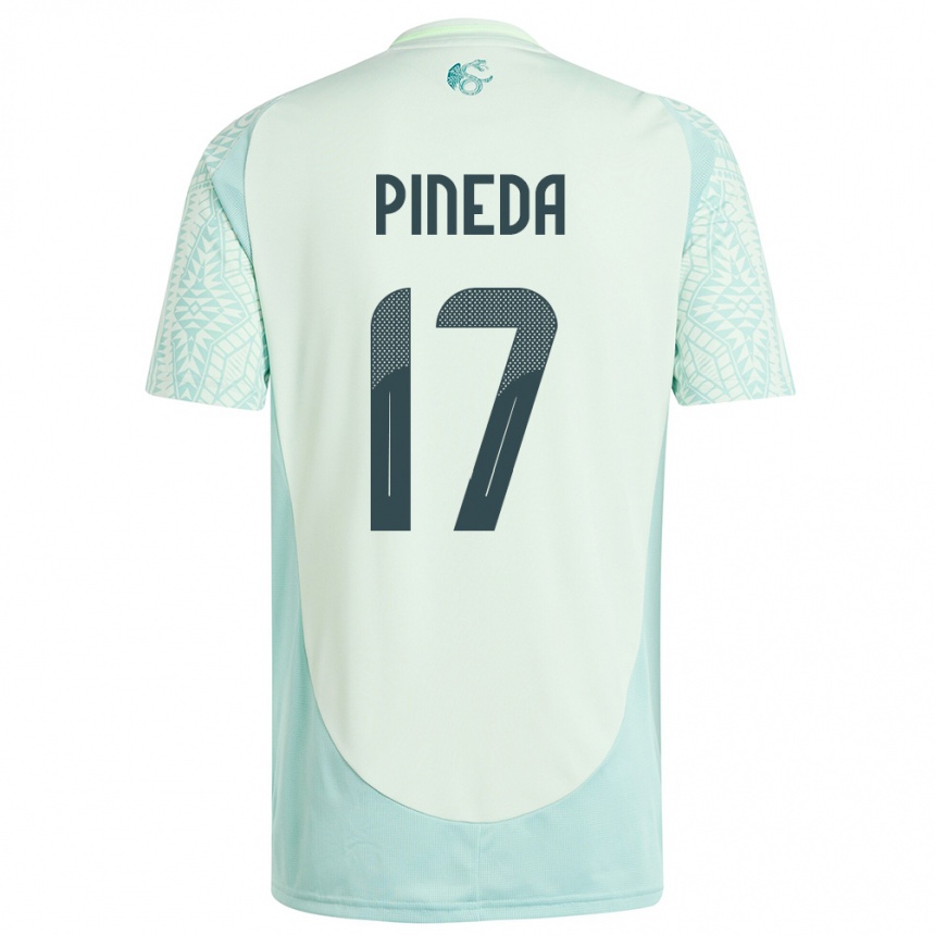 Kids Football Mexico Orbelin Pineda #17 Linen Green Away Jersey 24-26 T-Shirt Za