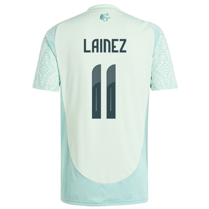 Kids Football Mexico Diego Lainez #11 Linen Green Away Jersey 24-26 T-Shirt Za