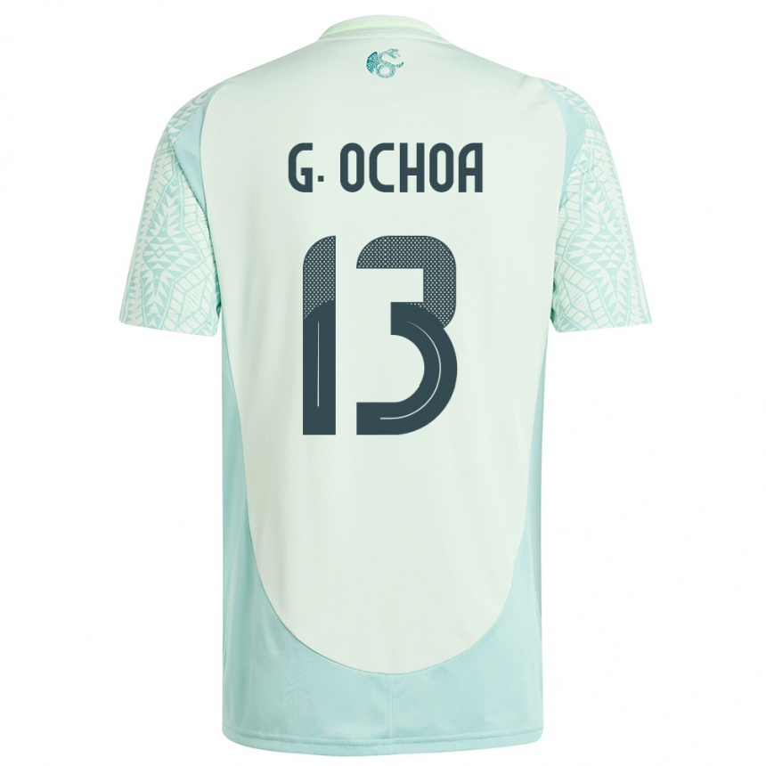 Kids Football Mexico Guillermo Ochoa #13 Linen Green Away Jersey 24-26 T-Shirt Za