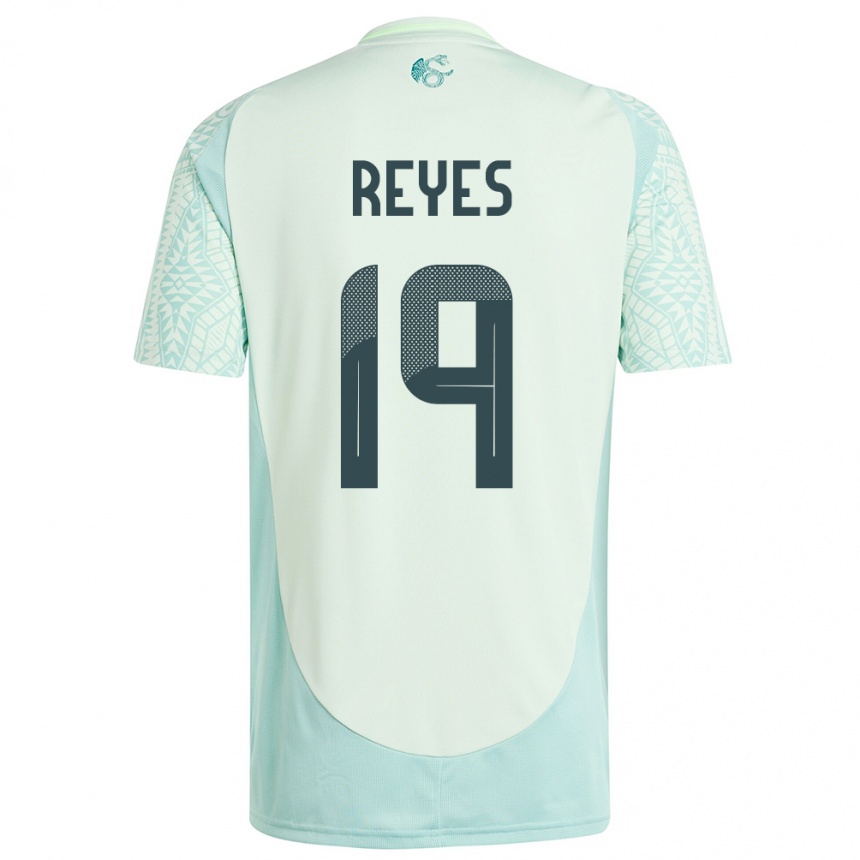 Kids Football Mexico Israel Reyes #19 Linen Green Away Jersey 24-26 T-Shirt Za