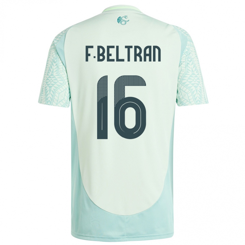 Kids Football Mexico Fernando Beltran #16 Linen Green Away Jersey 24-26 T-Shirt Za