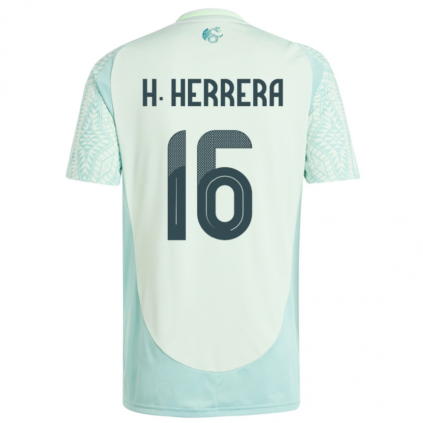 Kids Football Mexico Hector Herrera #16 Linen Green Away Jersey 24-26 T-Shirt Za