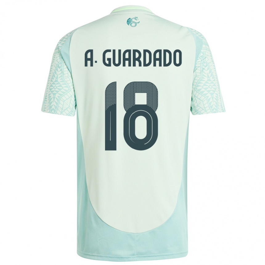 Kids Football Mexico Andres Guardado #18 Linen Green Away Jersey 24-26 T-Shirt Za