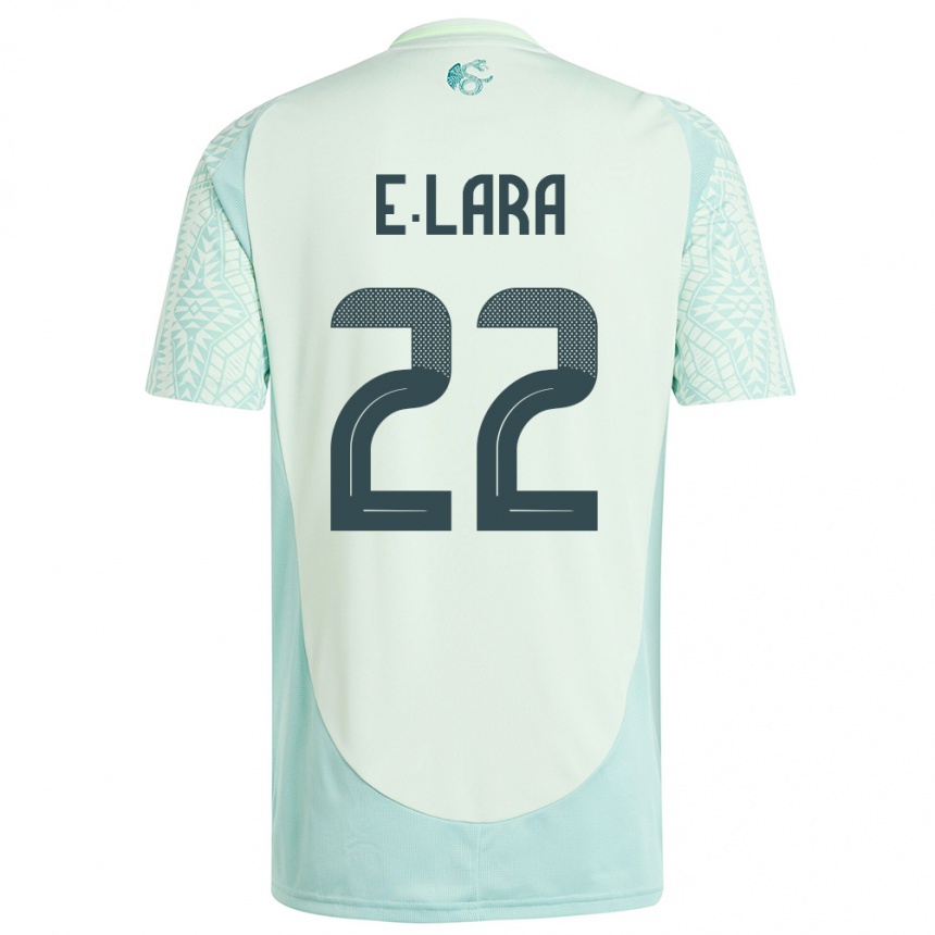 Kids Football Mexico Emilio Lara #22 Linen Green Away Jersey 24-26 T-Shirt Za