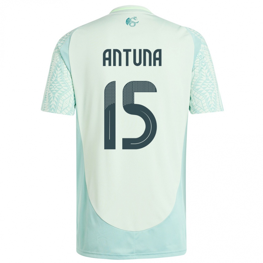 Kids Football Mexico Uriel Antuna #15 Linen Green Away Jersey 24-26 T-Shirt Za