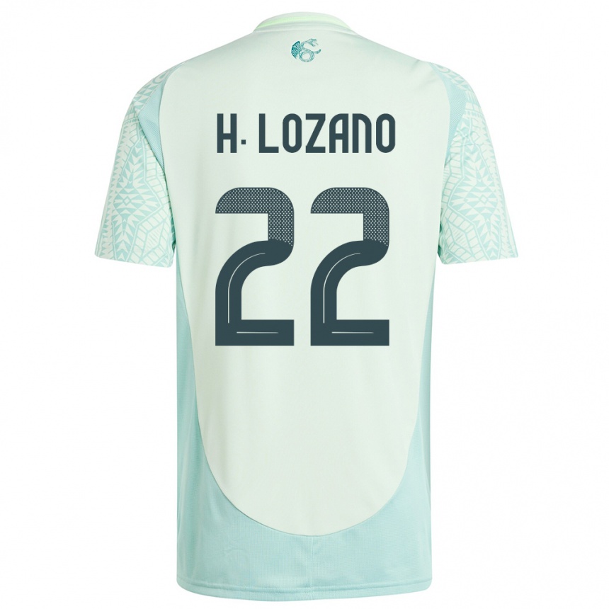 Kids Football Mexico Hirving Lozano #22 Linen Green Away Jersey 24-26 T-Shirt Za