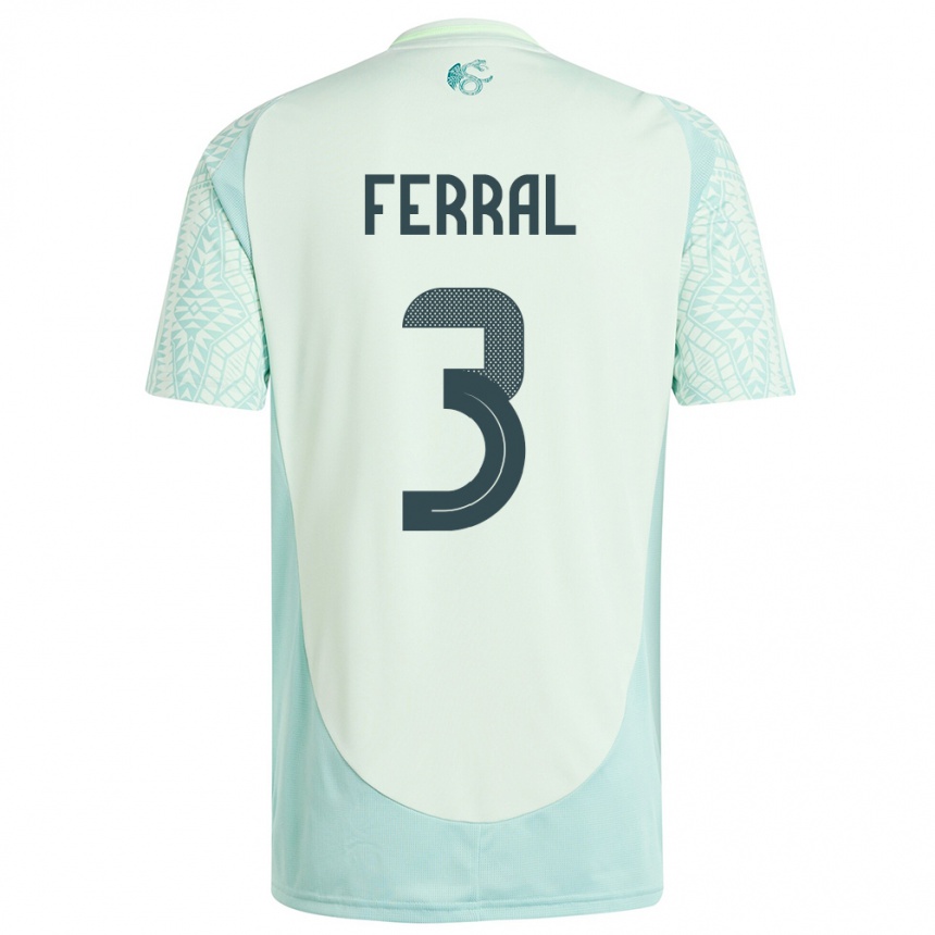 Kids Football Mexico Cristina Ferral #3 Linen Green Away Jersey 24-26 T-Shirt Za