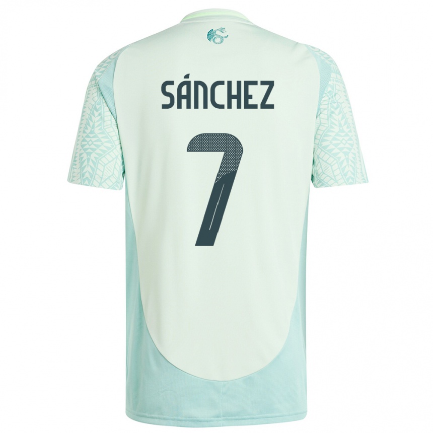 Kids Football Mexico Maria Sanchez #7 Linen Green Away Jersey 24-26 T-Shirt Za