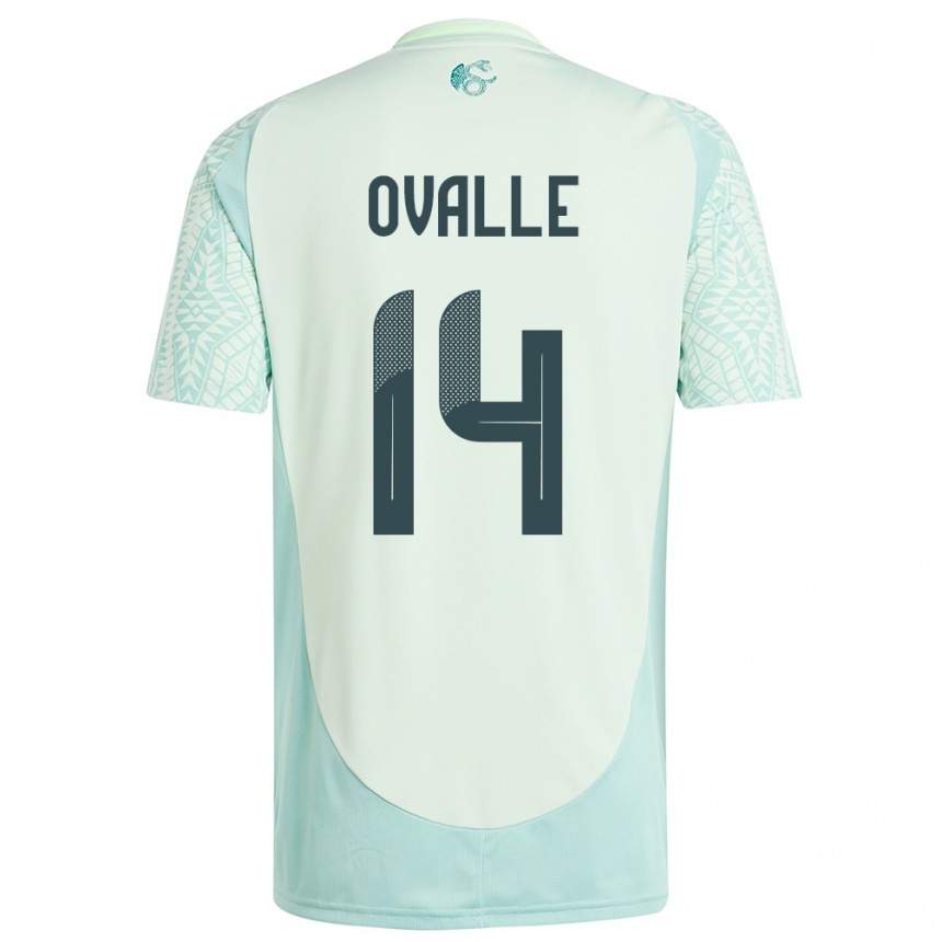 Kids Football Mexico Jacqueline Ovalle #14 Linen Green Away Jersey 24-26 T-Shirt Za